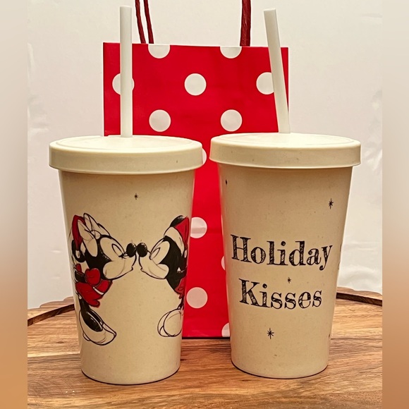 Other - Disney Christmas Tumbler with Straw